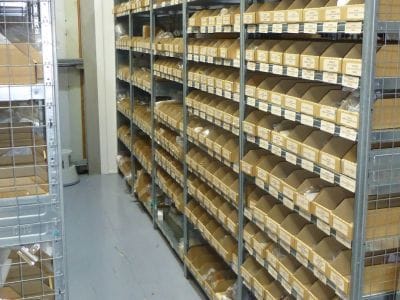 Shelves of genuine ICP NewTech UGV spare parts